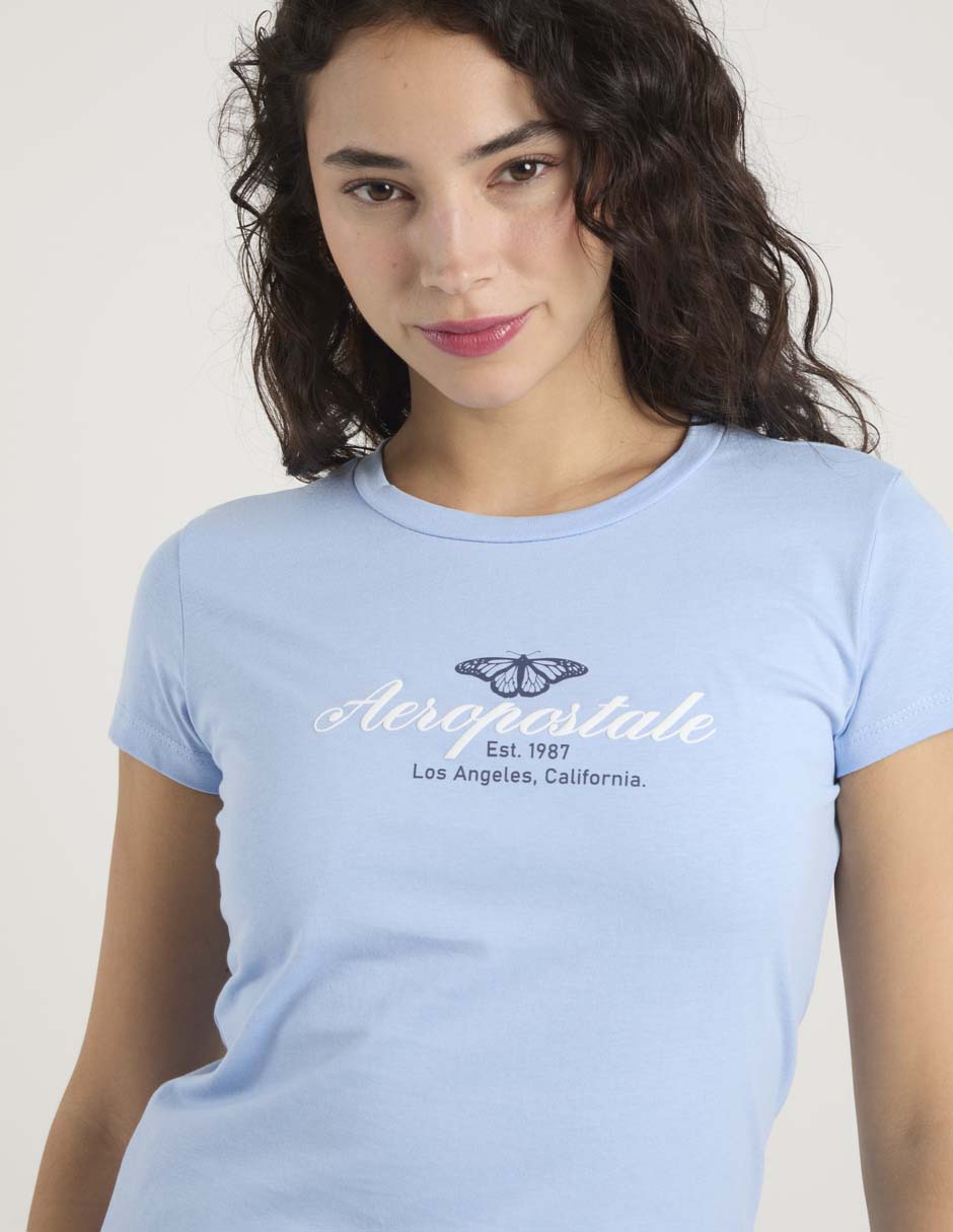 Playera manga corta cuello redondo para mujer 5