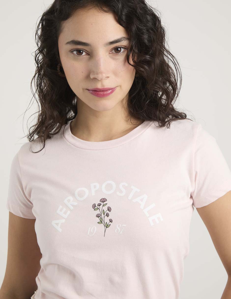 Playera manga corta Aéropostale cuello redondo para mujer