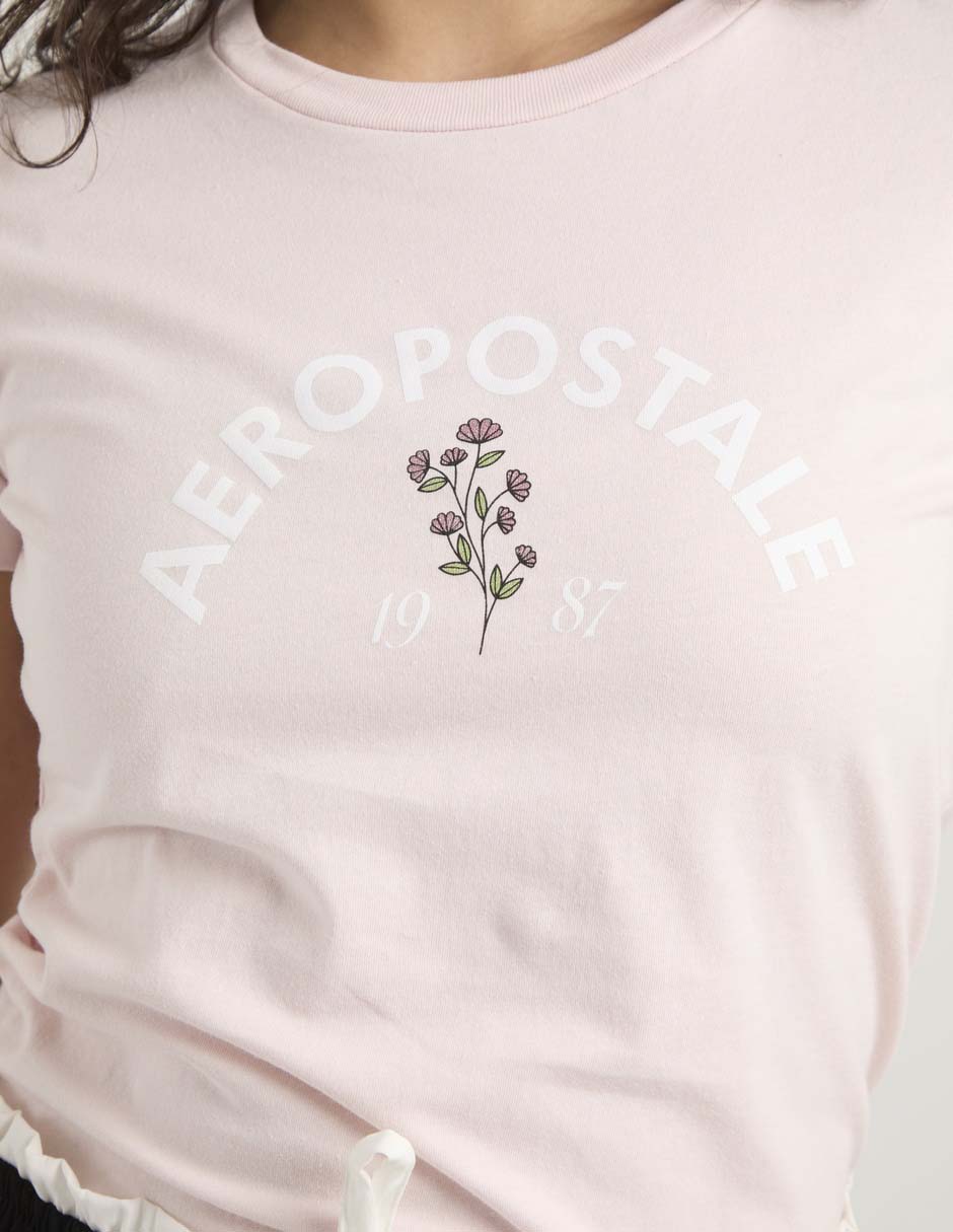 Playera manga corta Aéropostale cuello redondo para mujer