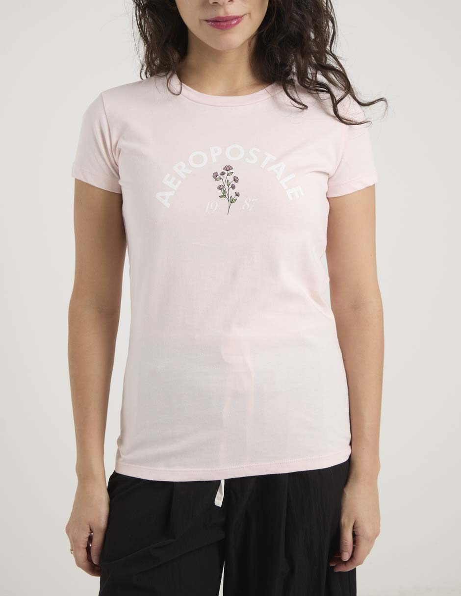 Playera manga corta Aéropostale cuello redondo para mujer