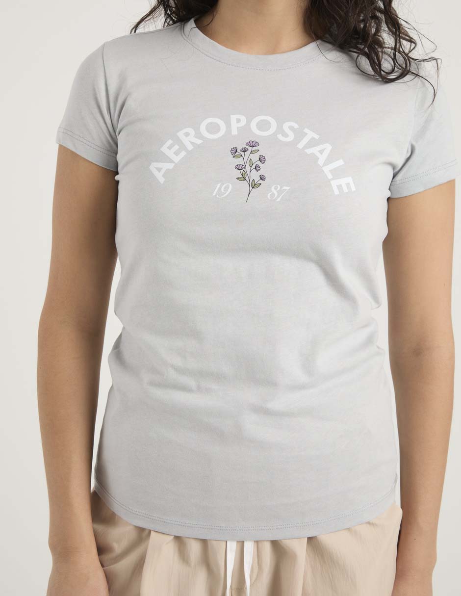 Playera manga corta cuello redondo para mujer 7