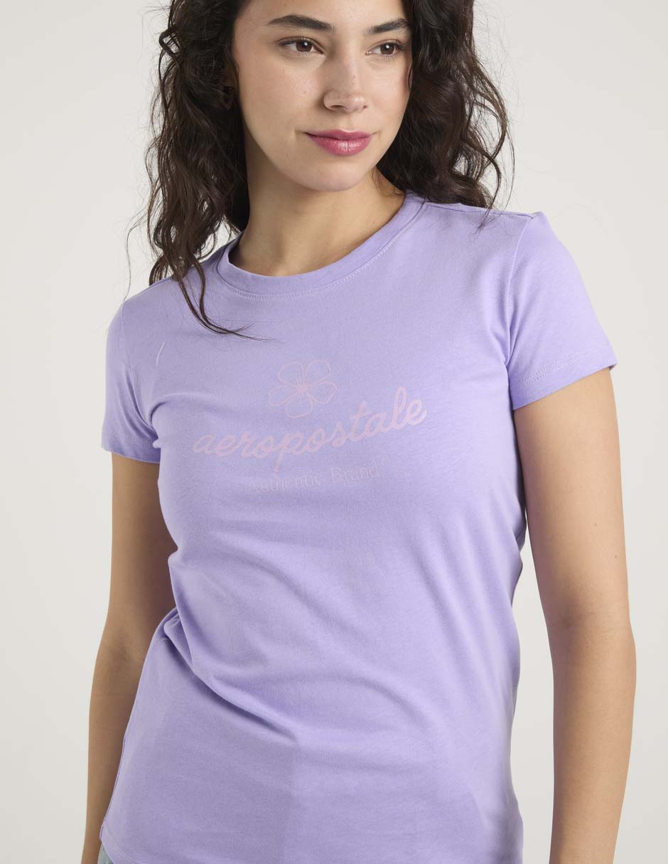 Playera manga corta Aéropostale cuello redondo para mujer