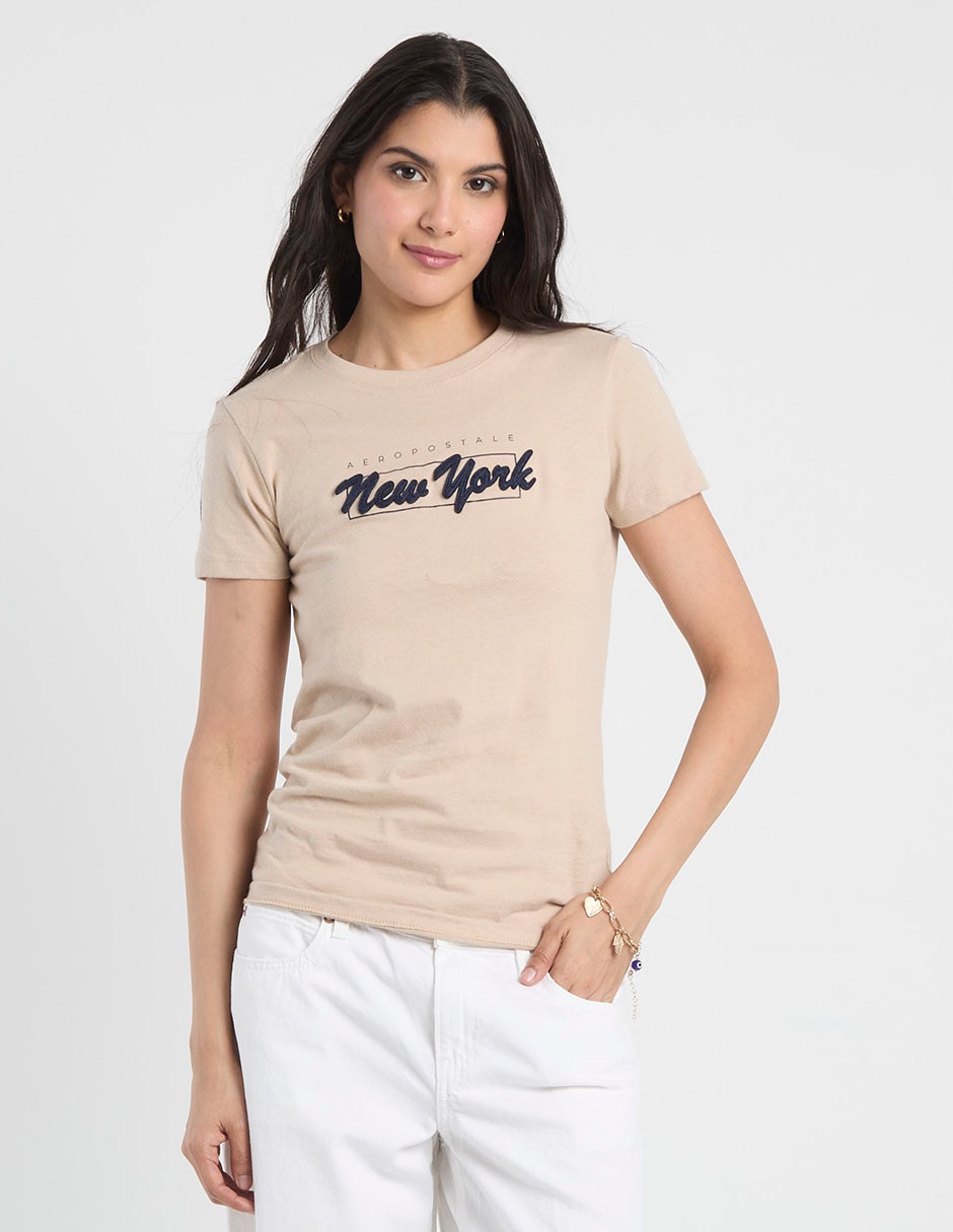 Playera manga corta cuello redondo para mujer 2