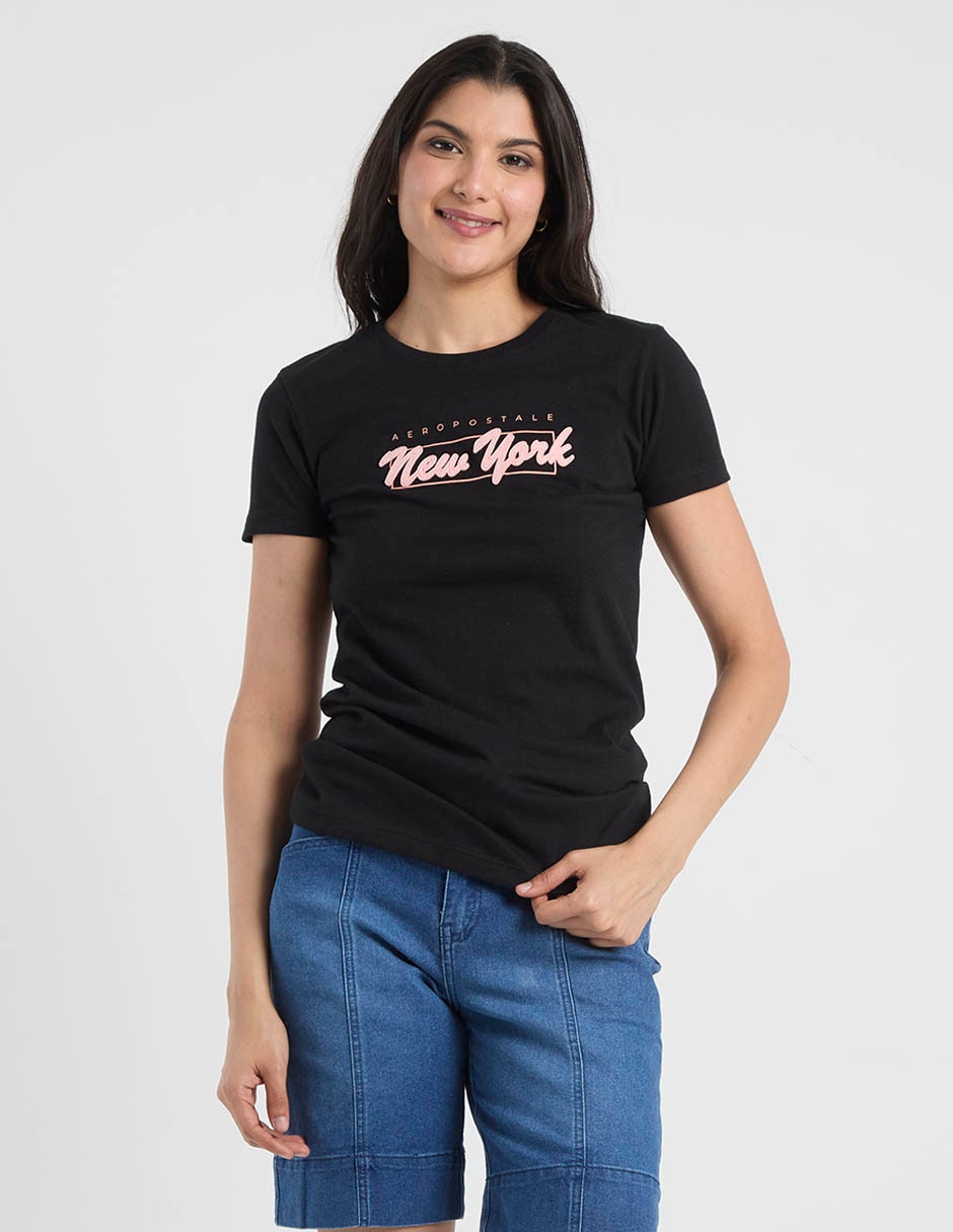 Playera manga corta Aero cuello redondo para mujer