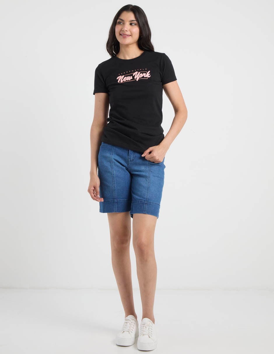 Playera manga corta Aero cuello redondo para mujer