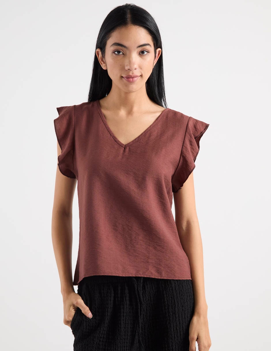 Blusa manga corta para mujer