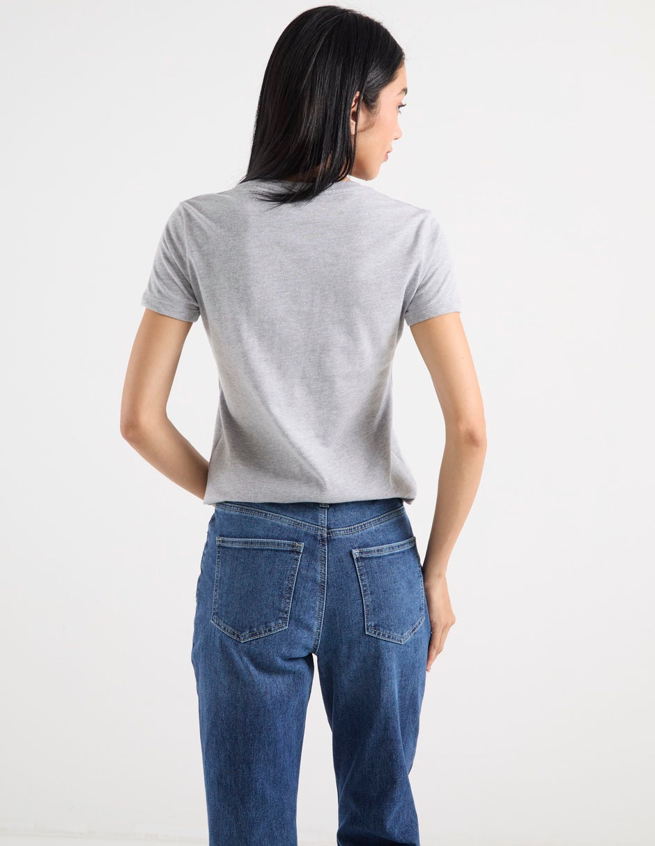 Playera manga corta cuello redondo para mujer 2