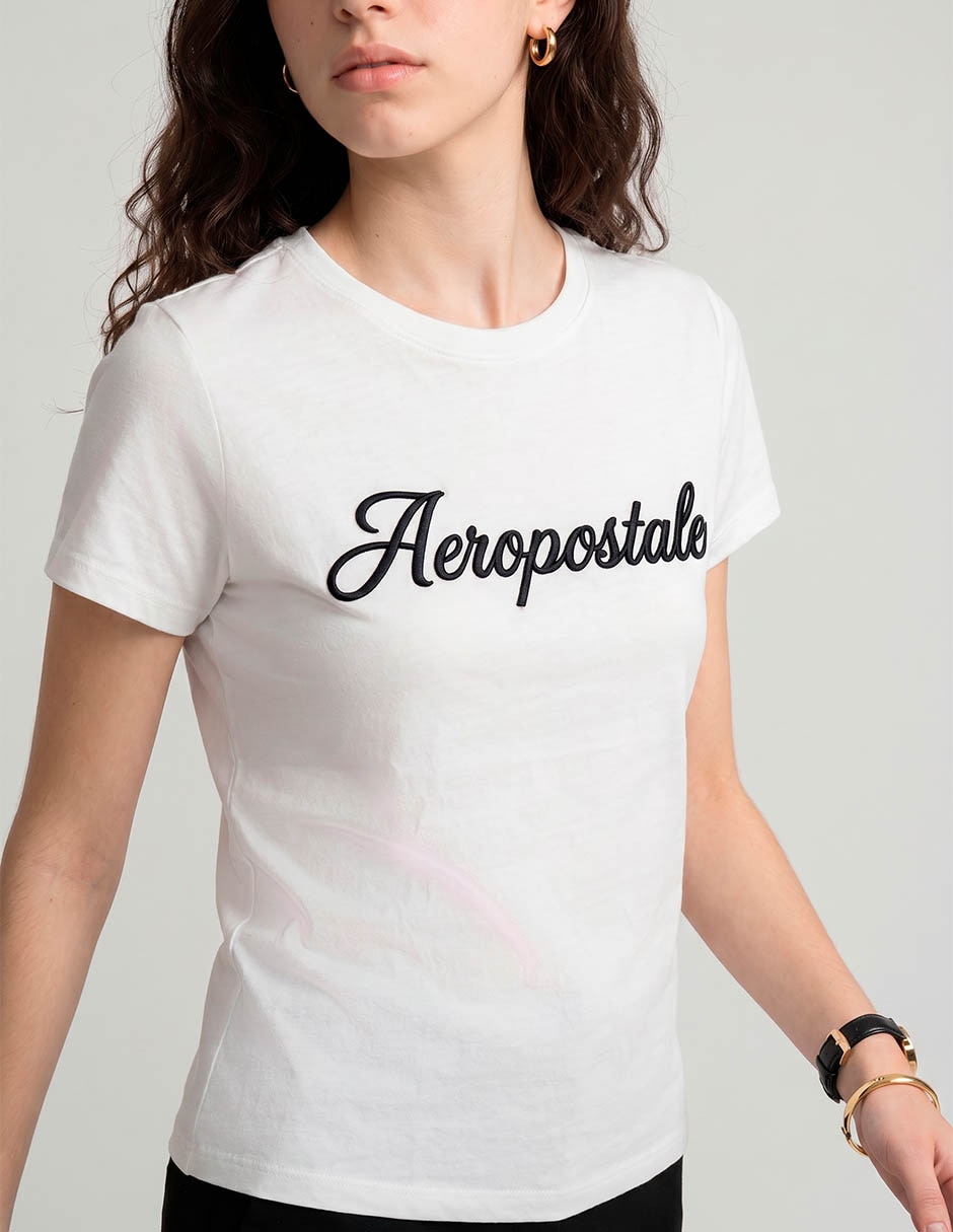 Playera manga corta cuello redondo para mujer 3