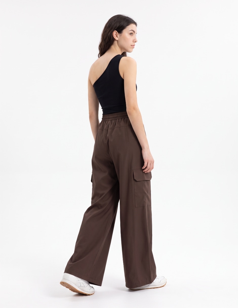 Pantalón cropped amplio para mujer 2