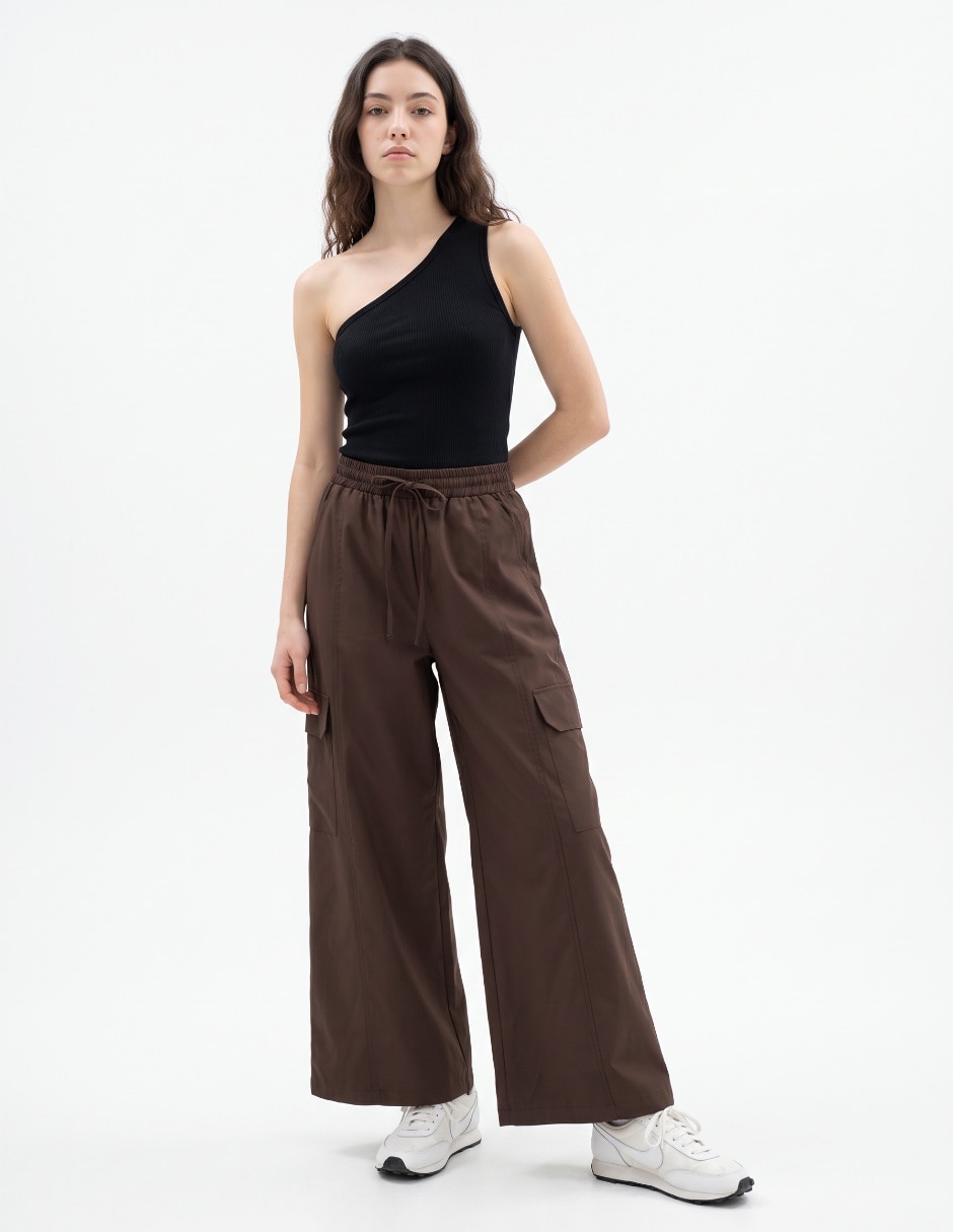 Pantalón cropped amplio para mujer 3