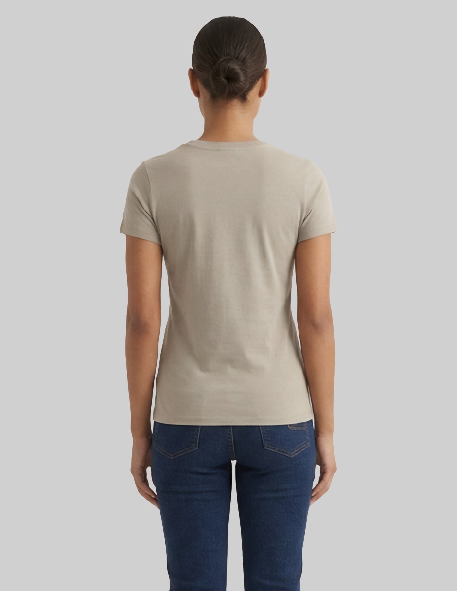 Playera manga corta cuello redondo para mujer 2