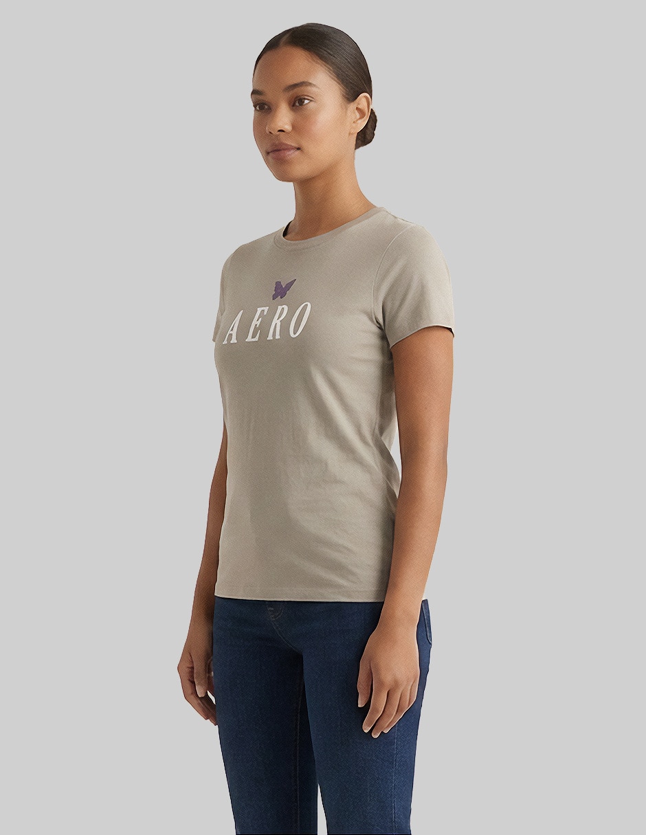 Playera manga corta cuello redondo para mujer 3