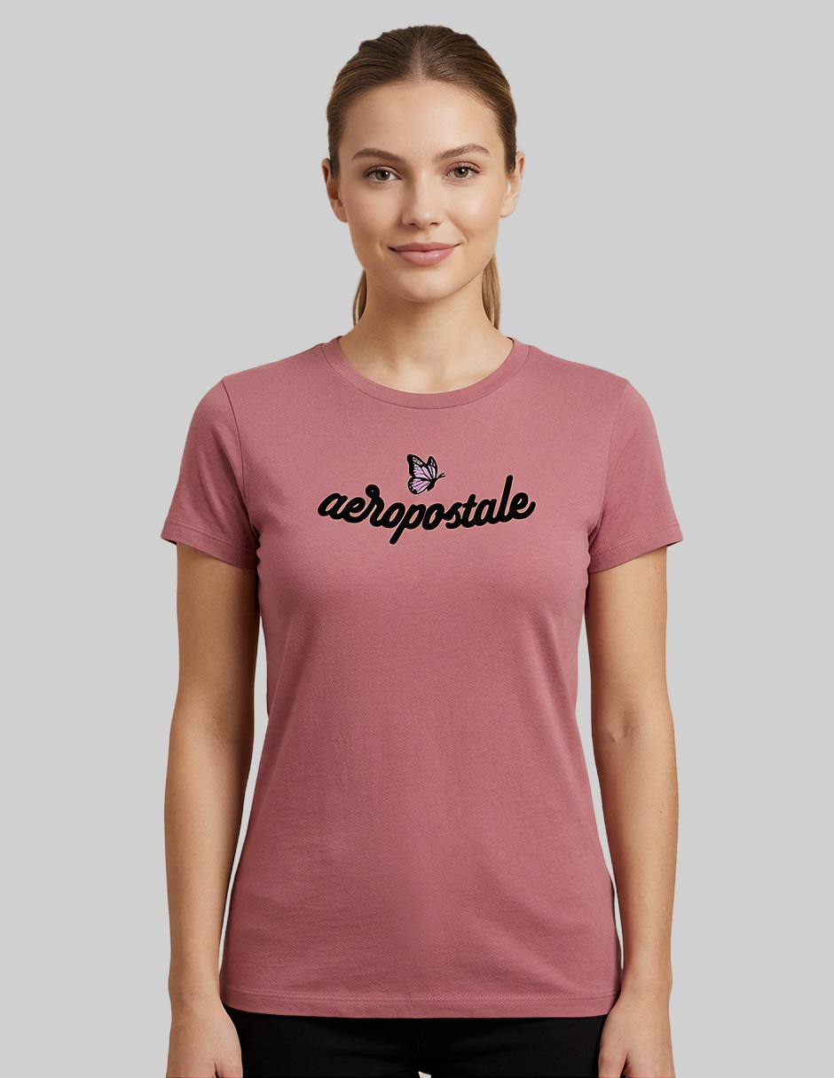 Manga corta ropa cuello redondo para mujer