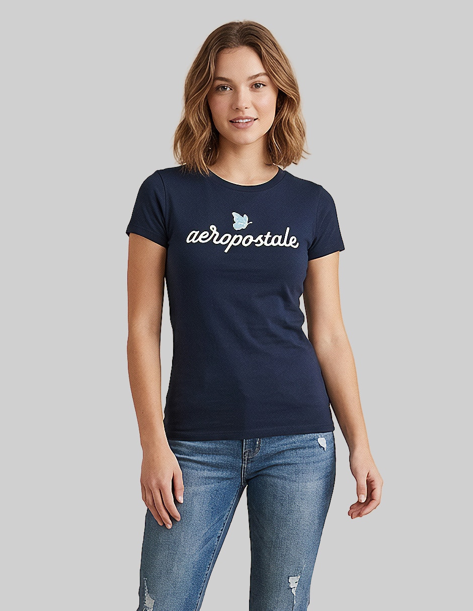 Manga corta ropa cuello redondo para mujer