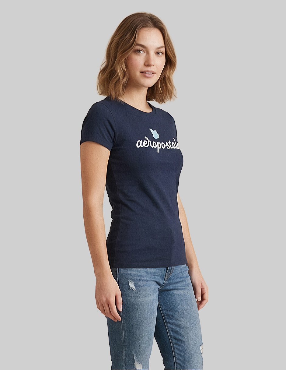 Playera manga corta Aéropostale Ropa cuello redondo para mujer
