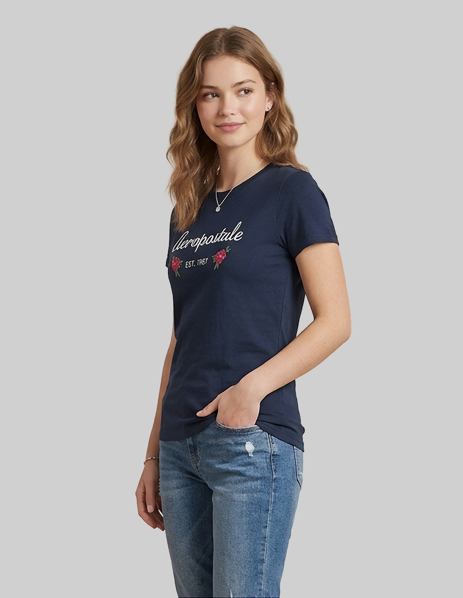 Manga corta ropa cuello redondo para mujer 2