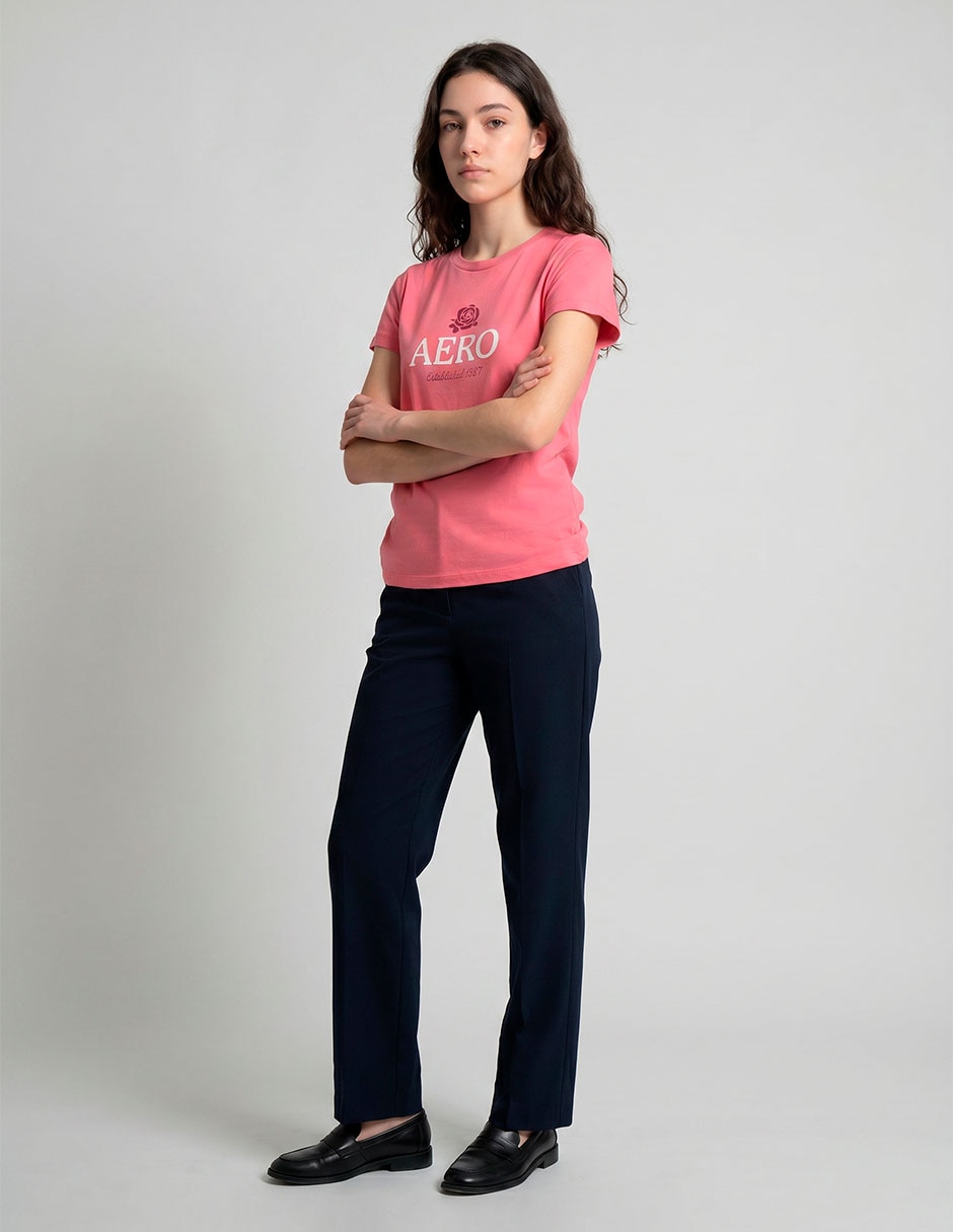 Playera manga corta cuello redondo para mujer 3