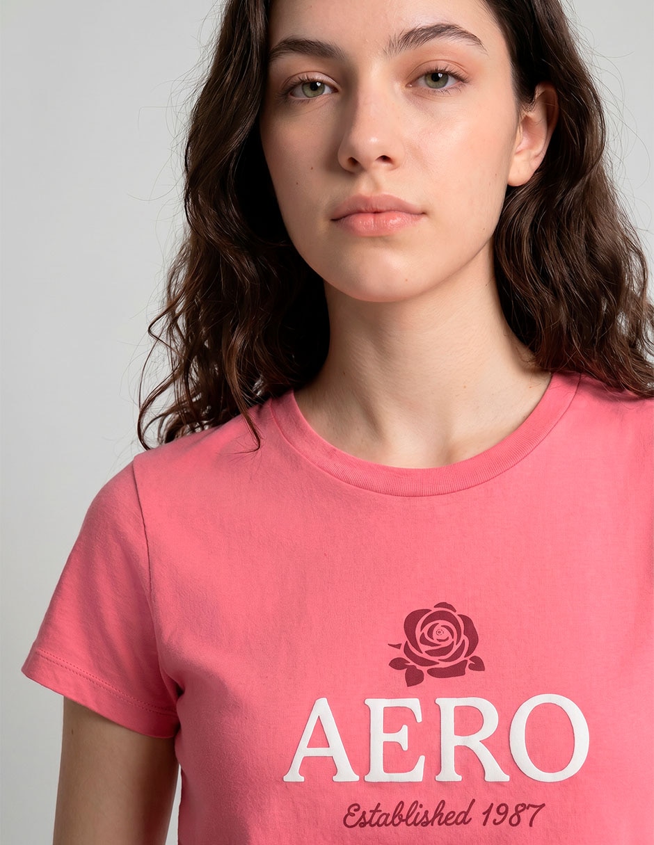 Playera manga corta cuello redondo para mujer 4
