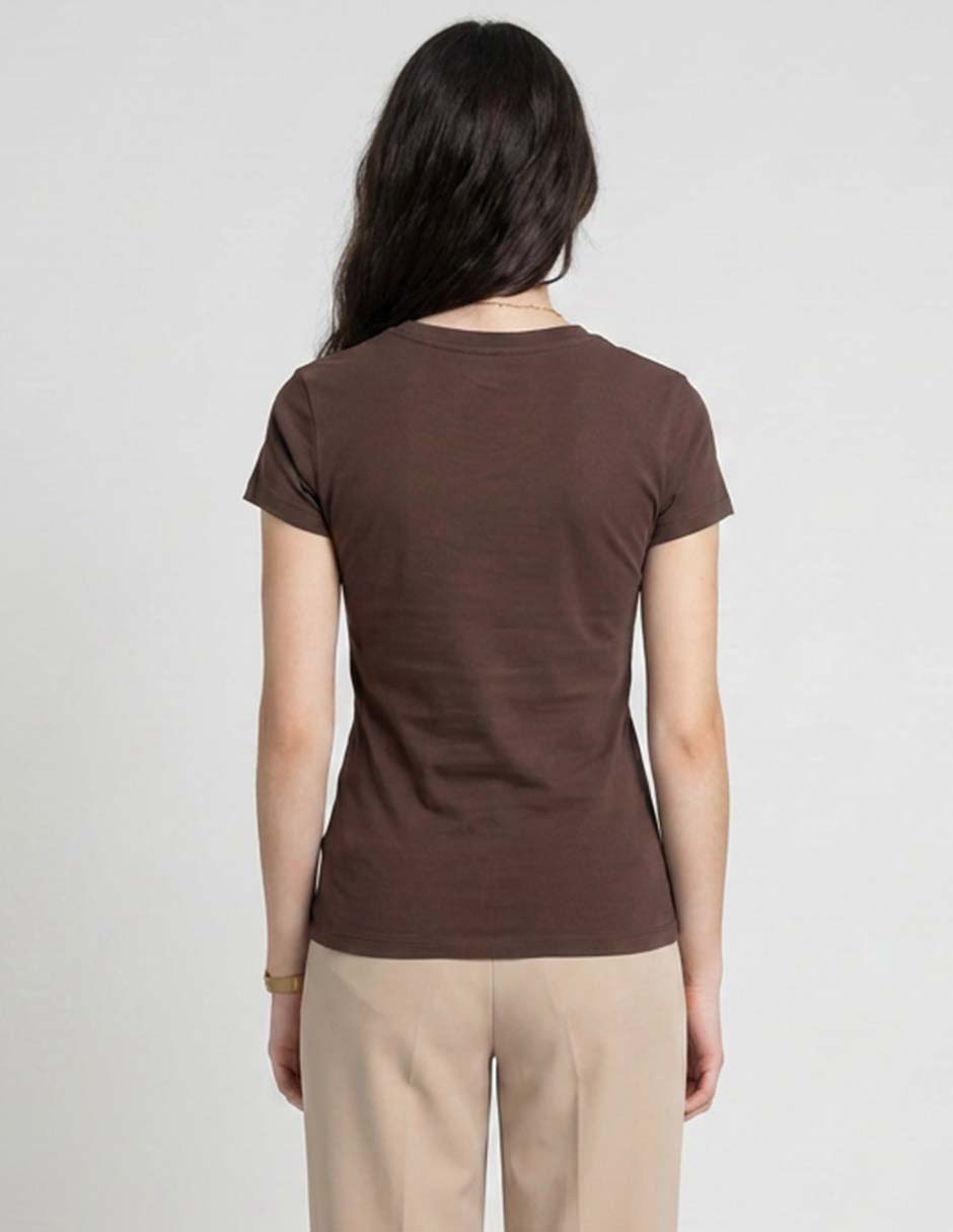 Playera manga corta cuello redondo para mujer 2