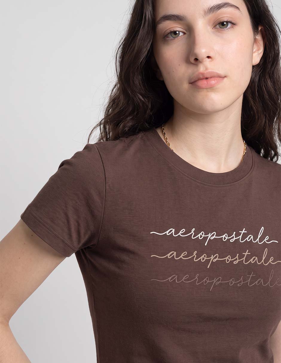 Playera manga corta cuello redondo para mujer 3
