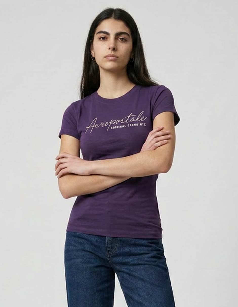 Playera manga corta cuello redondo para mujer Playera manga corta cuello redondo para mujer