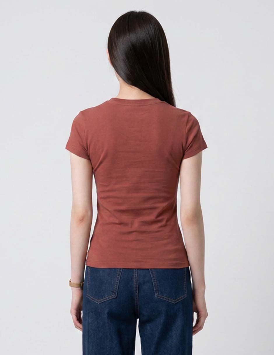 Playera manga corta cuello redondo para mujer 2