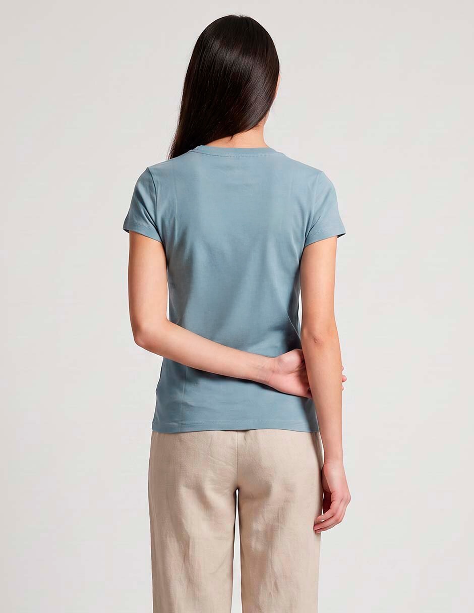 Playera manga corta cuello redondo mujer 2