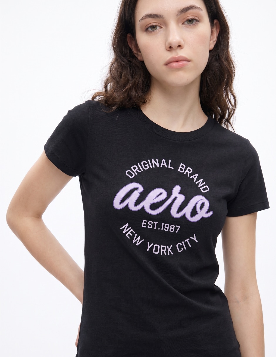 Playera manga corta cuello redondo para mujer 4