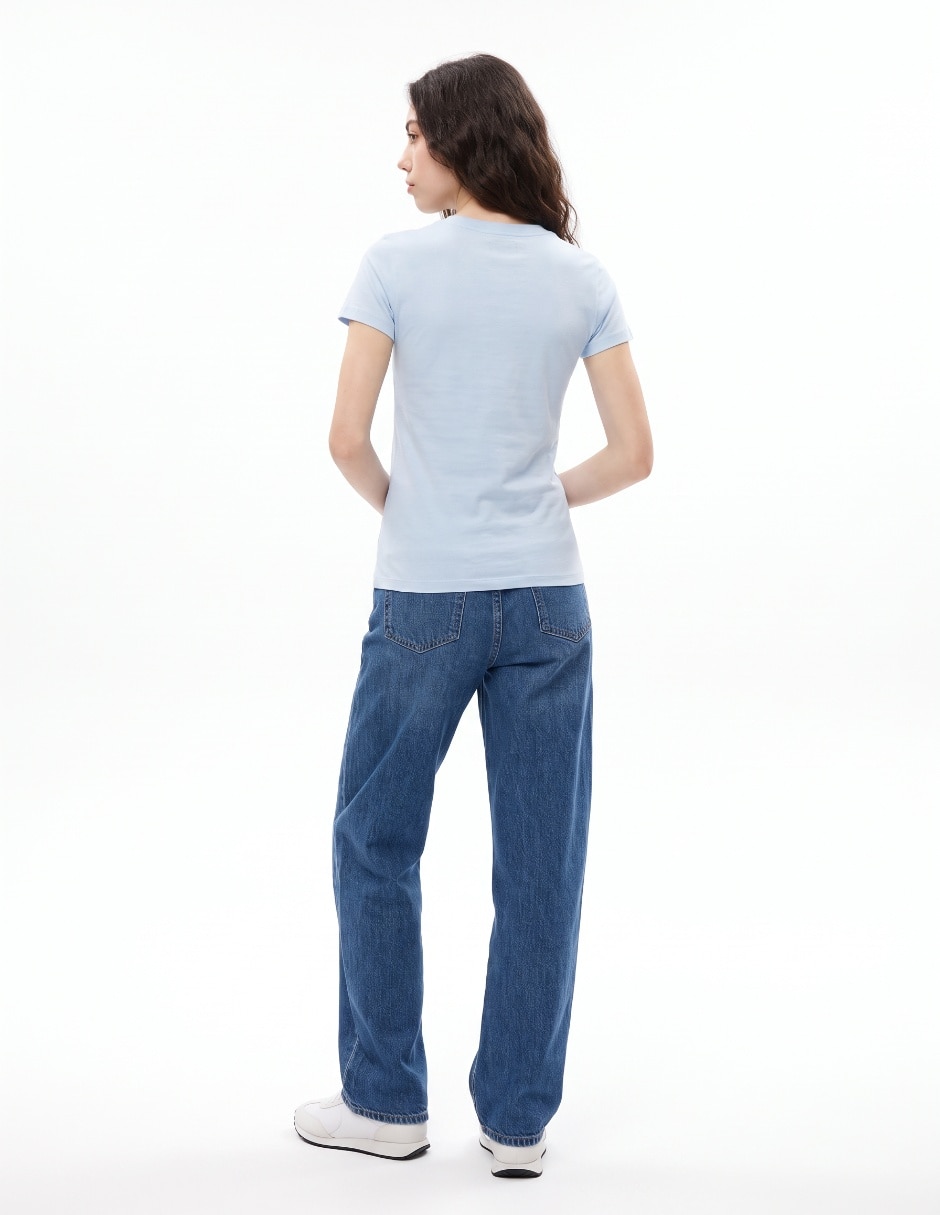 Playera manga corta cuello redondo para mujer 2