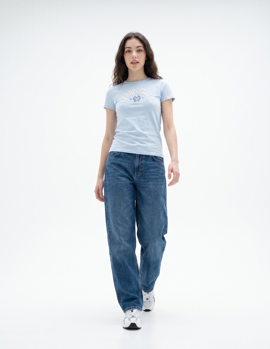Playera manga corta cuello redondo para mujer 3