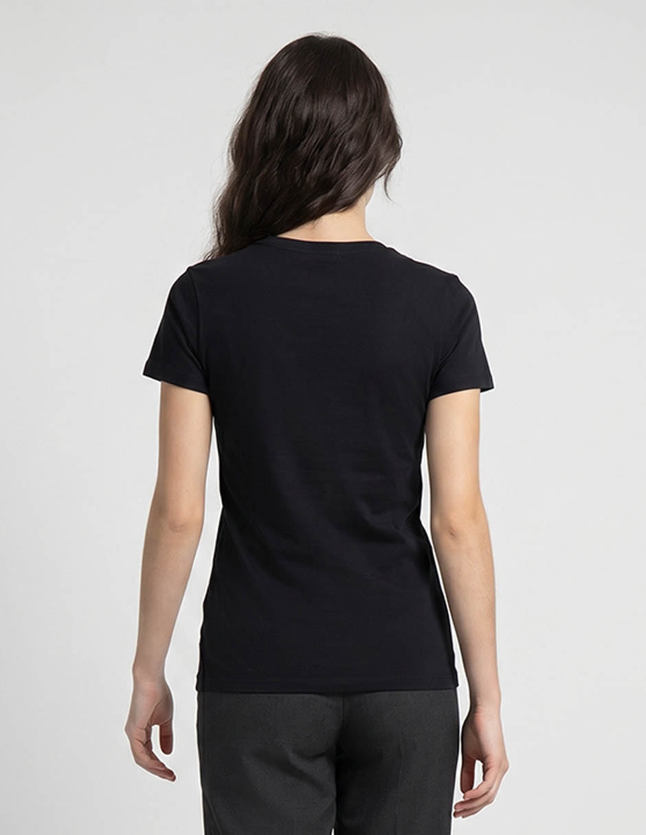 Playera manga corta cuello redondo para mujer 2