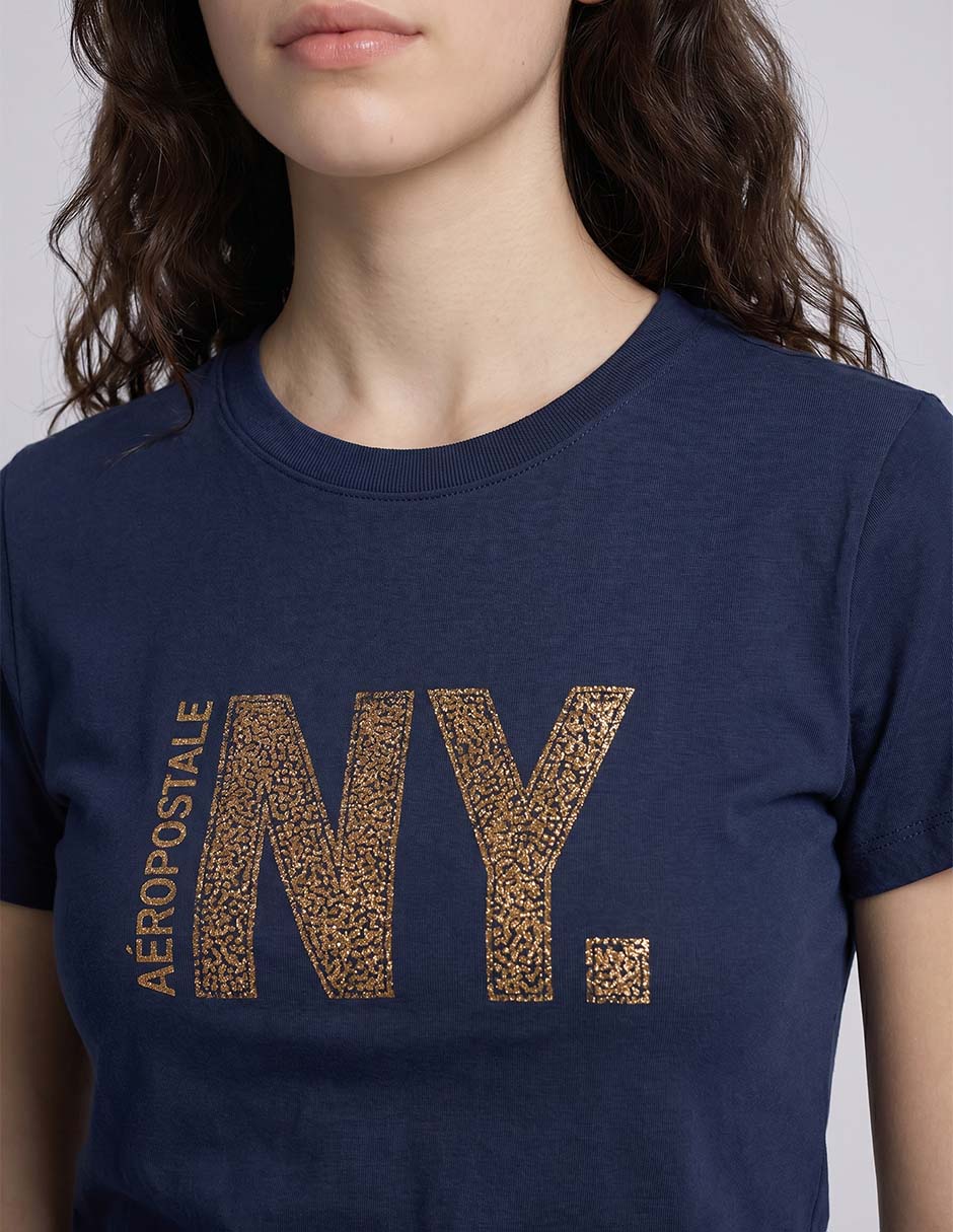 Playera manga corta Aero cuello redondo para mujer