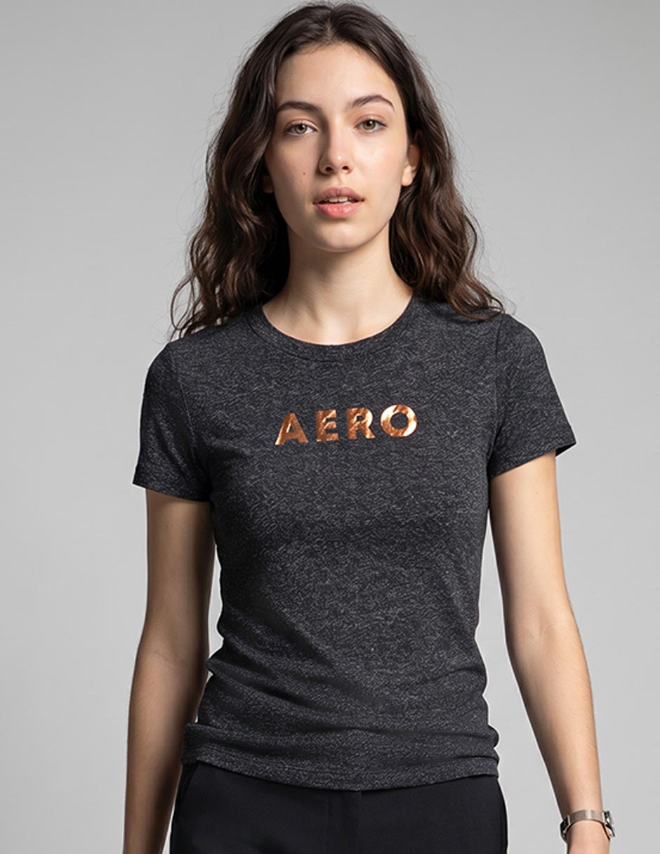Playera manga corta Aero cuello redondo para mujer
