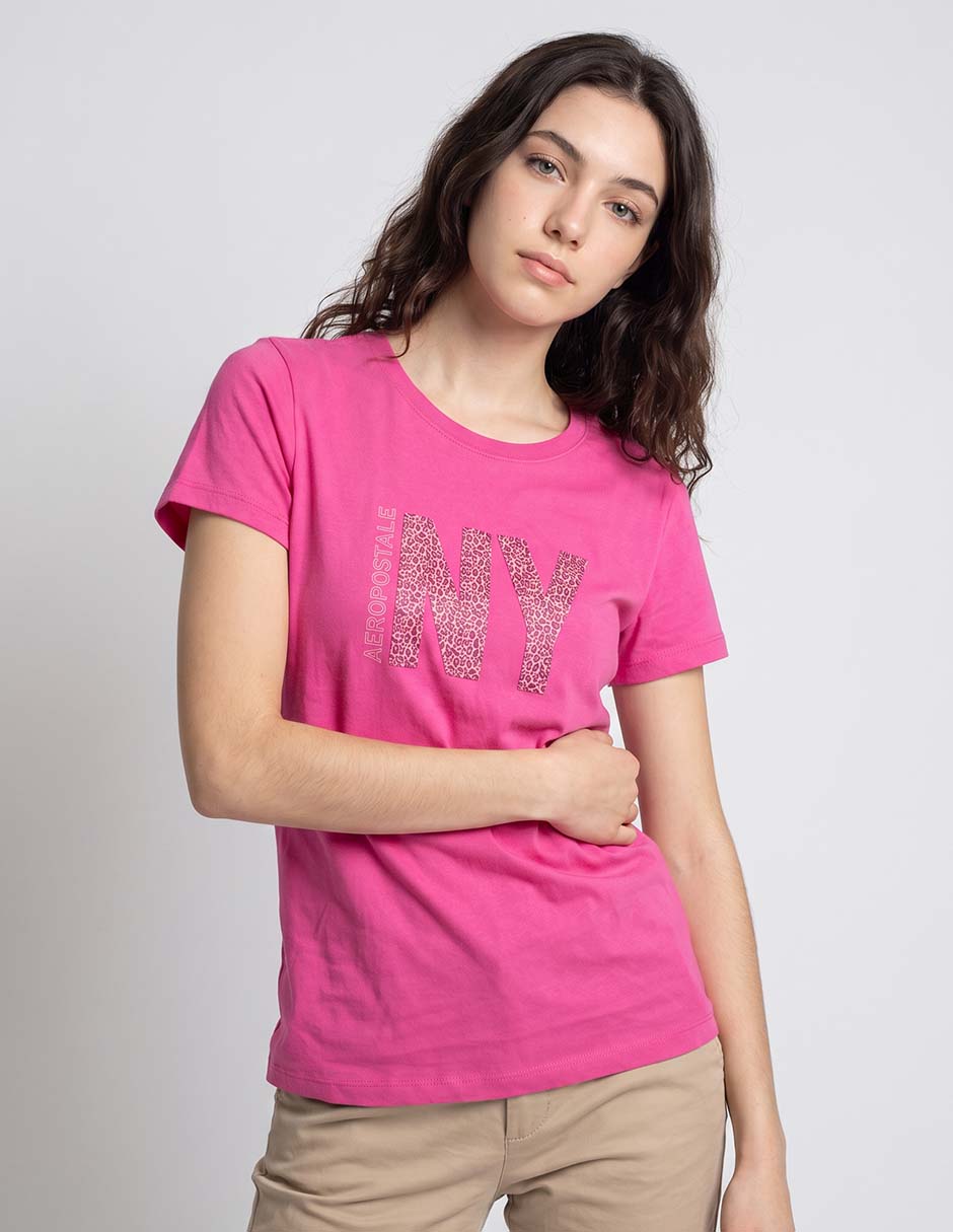 Playera Manga Corta AŽropostale Primavera Cuello Redondo Para Mujer 1