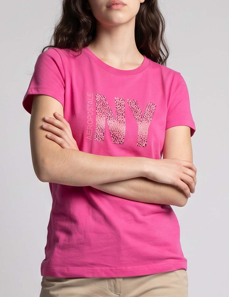 Playera Manga Corta AŽropostale Primavera Cuello Redondo Para Mujer 3