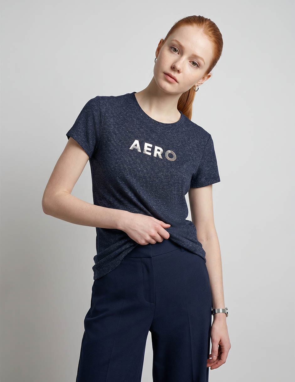 Playera manga corta Aéropostale cuello redondo para mujer