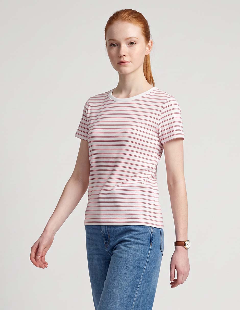 Playera manga corta cuello redondo para mujer Playera manga corta cuello redondo para mujer
