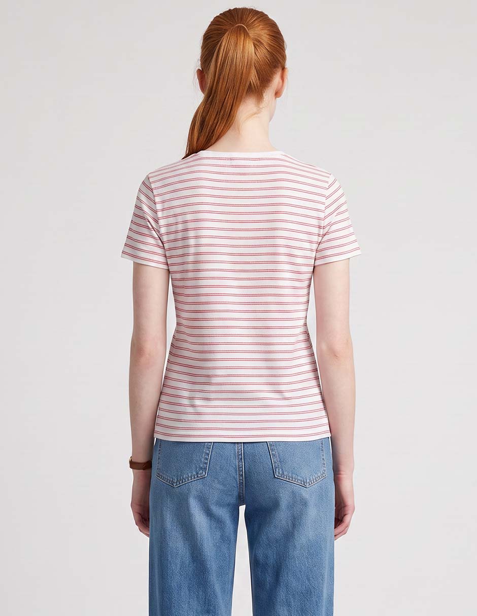 Playera manga corta cuello redondo para mujer 2