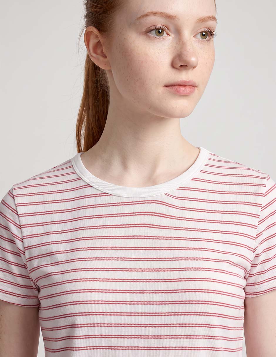 Playera manga corta cuello redondo para mujer 3