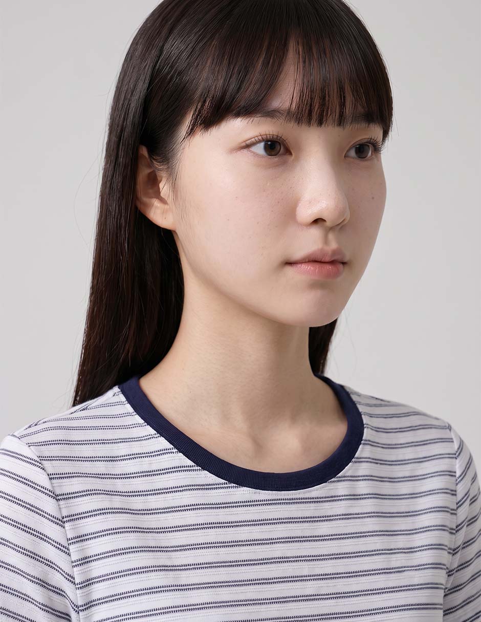 Playera manga corta cuello redondo para mujer 3
