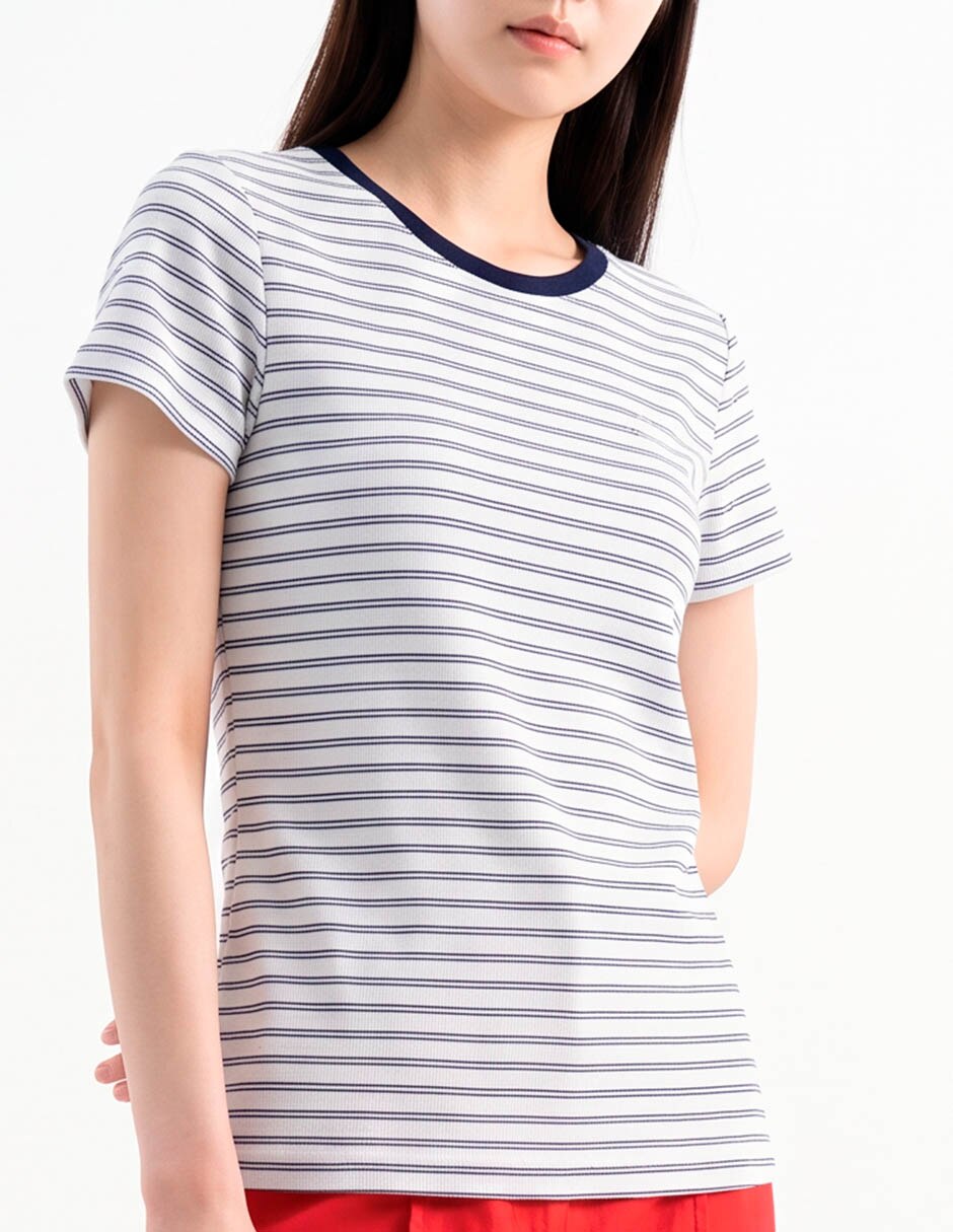 Playera manga corta cuello redondo mujer 4