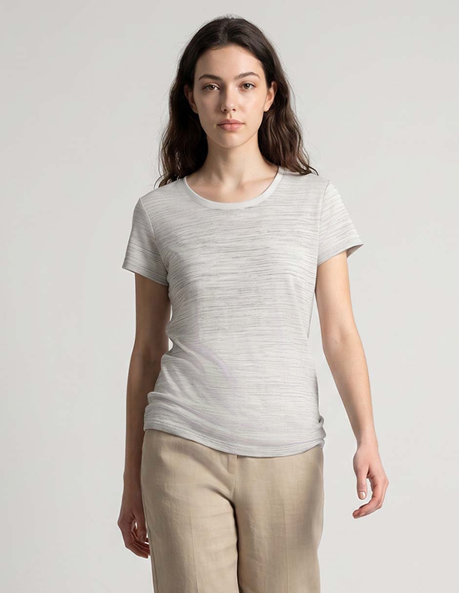 Playera manga corta cuello redondo para mujer Playera manga corta cuello redondo para mujer