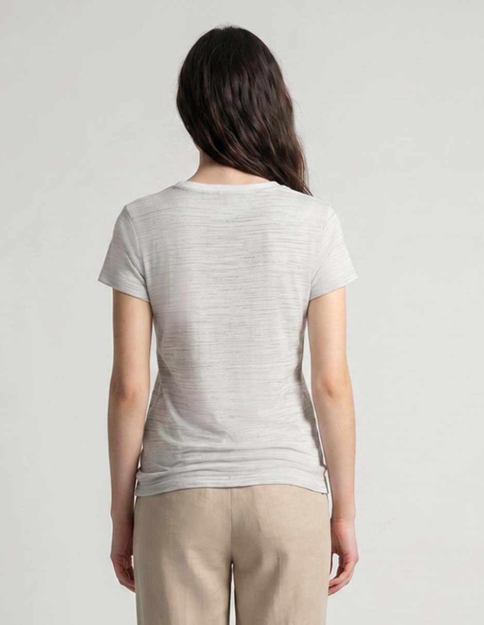 Playera manga corta cuello redondo para mujer 2