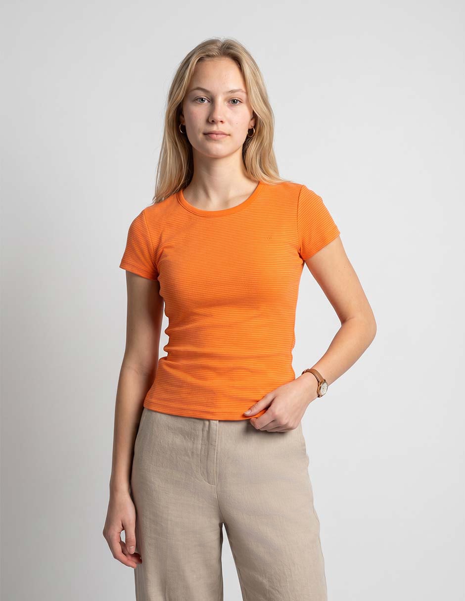 Playera manga corta cuello redondo para mujer Playera manga corta cuello redondo para mujer