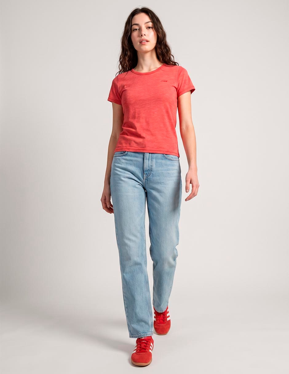 Playera manga corta cuello redondo para mujer 1
