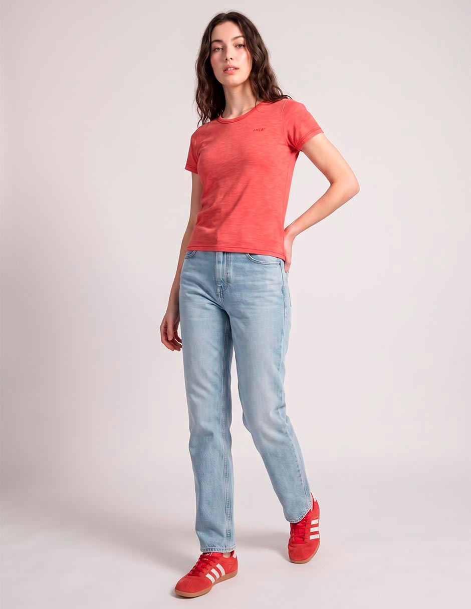 Playera manga corta cuello redondo para mujer 3