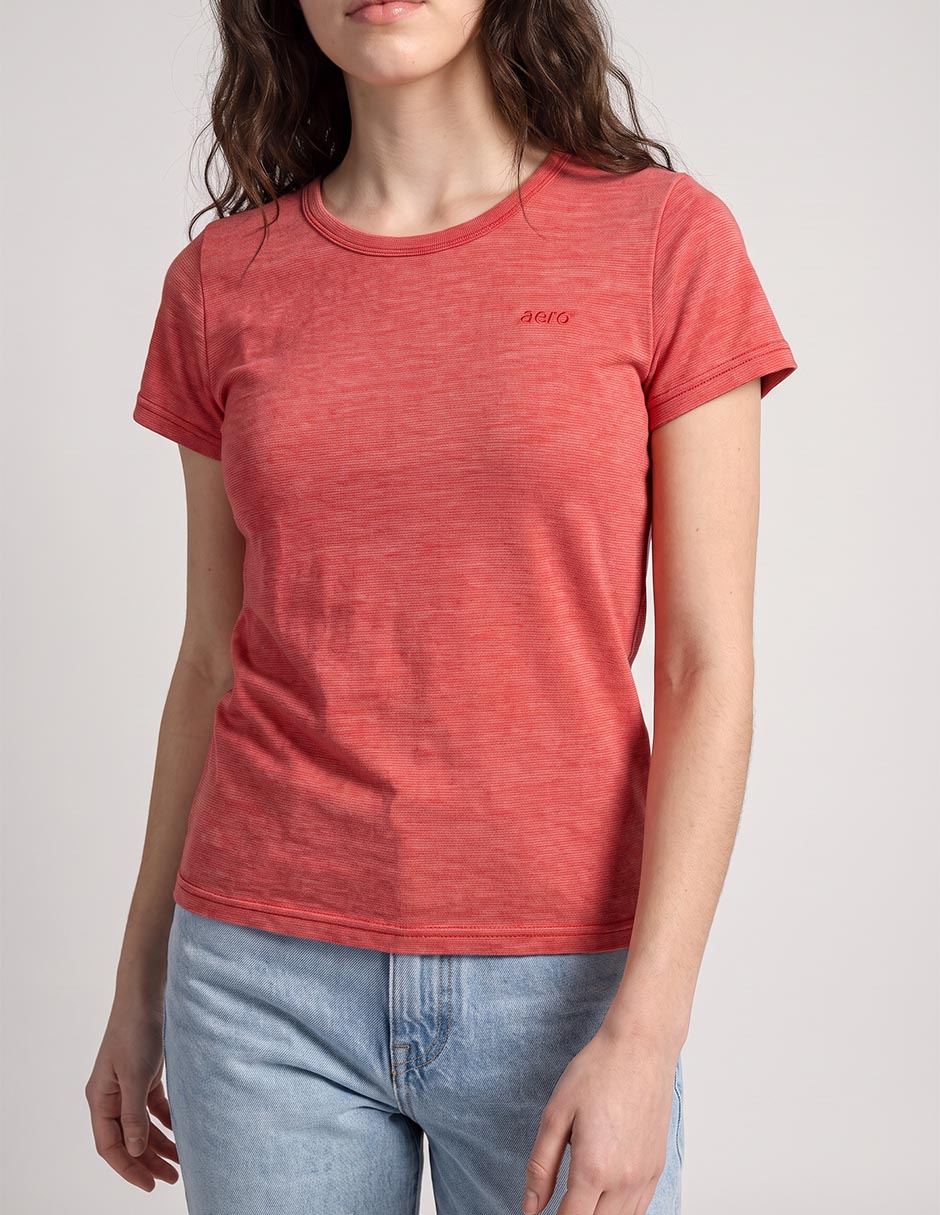 Playera manga corta cuello redondo para mujer 2