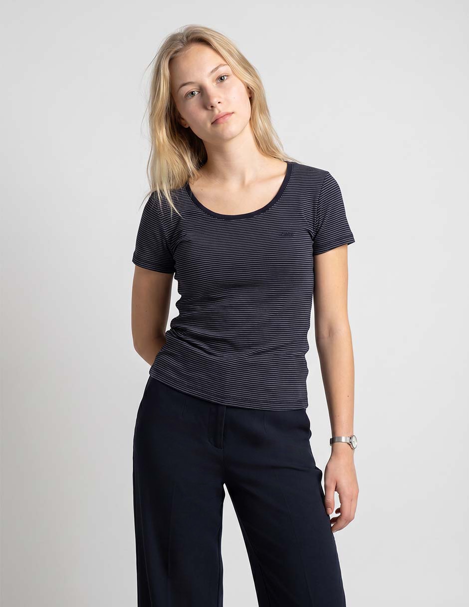 Playera manga corta cuello redondo para mujer 3