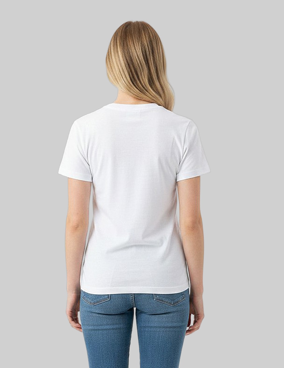 Playera manga corta cuello redondo para mujer