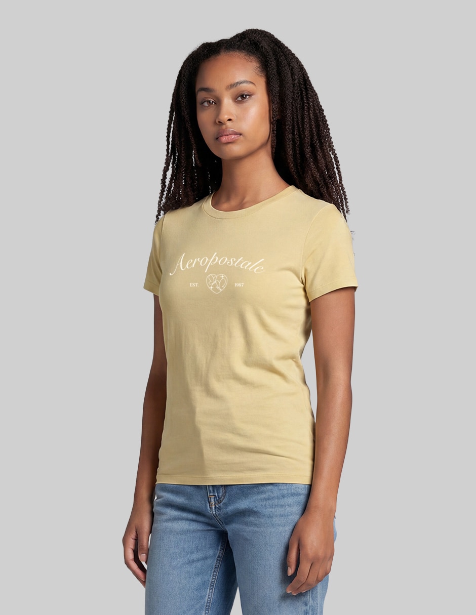 Playera manga corta Aero Ropa cuello redondo para mujer